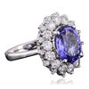 Image 2 : 14KT White Gold 4.33ct Tanzanite and Diamond Ring