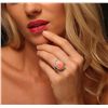 Image 5 : 14KT White Gold 8.14ct Pink Coral and Diamond Ring