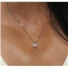 Image 5 : 14KT White Gold 1.08ctw Diamond Pendant With Chain