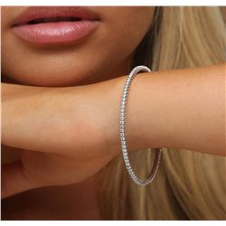 14KT White Gold 2.75ctw Diamond Bangle Bracelet