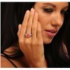 Image 5 : 14KT White Gold 6.78ct Coral and Diamond Ring
