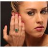Image 2 : 14KT Yellow Gold 3.01ct Emerald and Diamond Ring
