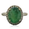 Image 3 : 14KT Yellow Gold 3.01ct Emerald and Diamond Ring