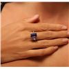 Image 2 : 14KT White Gold 6.08ct Tanzanite and Diamond Ring