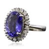 Image 4 : 14KT White Gold 6.53ct Tanzanite and Diamond Ring