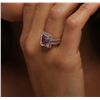 Image 6 : 14KT Rose Gold 6.59ct Kunzite, Pink Sapphire and Diamond Ring
