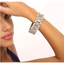 14KT White Gold 14.92ctw Diamond Bracelet