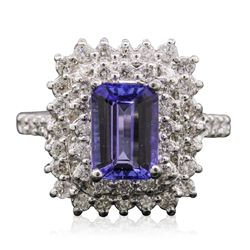 14KT White Gold 1.88ct Tanzanite and Diamond Ring