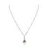 Image 2 : 14KT Two-Tone Gold 1.06ct Morganite and Diamond Pendant