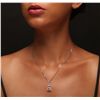 Image 3 : 14KT Two-Tone Gold 1.06ct Morganite and Diamond Pendant