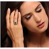 Image 3 : 14KT Yellow Gold 1.96ct Emerald and Diamond Ring