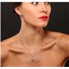 Image 3 : 14KT White Gold 1.57ctw Diamond Pendant With Chain