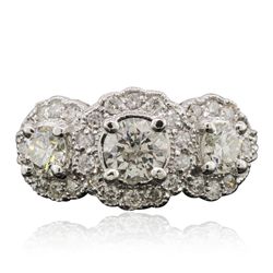 14KT White Gold 1.96ctw Diamond Ring