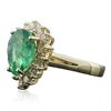 Image 4 : 14KT Yellow Gold 2.86ct Emerald and Diamond Ring