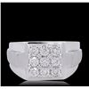 Image 3 : 14KT White Gold 0.80ctw Diamond Ring