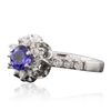 Image 4 : 14KT White Gold 0.76ct Tanzanite and Diamond Ring