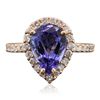 Image 1 : 14KT Rose Gold 2.77ct Tanzanite and Diamond Ring