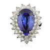 Image 3 : 14KT White Gold 10.26ct GIA Cert Tanzanite and Diamond Ring