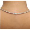 Image 5 : 14KT White Gold 8.12ctw Tanzanite and Diamond Necklace