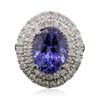 Image 3 : 14KT White Gold 5.02ct Tanzanite and Diamond Ring