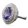 Image 4 : 14KT White Gold 5.02ct Tanzanite and Diamond Ring