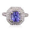 Image 1 : 14KT White Gold 2.00ct Tanzanite and Diamond Ring