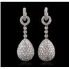 Image 3 : 18KT White Gold 13.36ctw Diamond Earrings