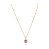 Image 3 : 14KT Rose Gold 3.23ct Topaz and Diamond Pendant With Chain