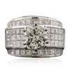 Image 1 : 18KT White Gold 4.64ctw Diamond Ring