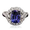 Image 3 : 14KT White Gold 2.75ct Tanzanite and Diamond Ring