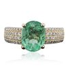 Image 1 : 14KT Yellow Gold 2.92ct Emerald and Diamond Ring