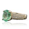 Image 2 : 14KT Yellow Gold 2.92ct Emerald and Diamond Ring