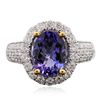 Image 3 : 14KT Two-Tone 2.61ct Tanzanite and Diamond Ring