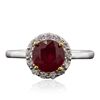 Image 3 : 14KT Two-Tone Gold 1.86ct Ruby and Diamond Ring