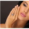 Image 1 : 18KT White Gold 0.83ct Tanzanite and Diamond Ring