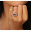 Image 2 : 18KT White Gold 0.83ct Tanzanite and Diamond Ring