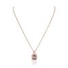 Image 3 : 14KT Rose Gold 2.56ct Morganite and Diamond Pendant With Chain