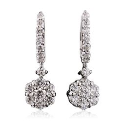 14KT White Gold 1.32ctw Diamond Earrings