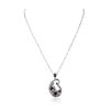 Image 3 : 14KT White Gold 1.88ctw Sapphire and Diamond Pendant With Chain