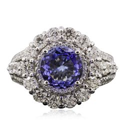 14KT White Gold 2.27ct Tanzanite and Diamond Ring