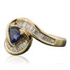 Image 2 : 14KT Yellow Gold 0.81ct Tanzanite and Diamond Ring