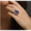 Image 5 : 14KT White Gold 17.42ct Tanzanite and Diamond Ring