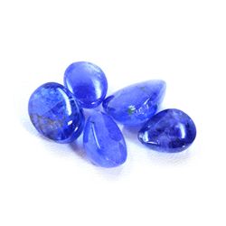 38 ct & up Cabuchon Tanzanite Loose Stone (38.66) 5Pcs