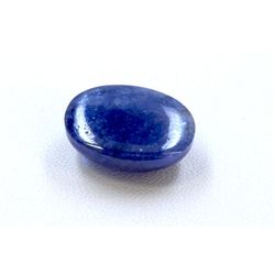 18 ct & up Cabuchon Tanzanite Oval Shaped Loose Stone (18.21)