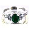 Image 1 : Emerald  1.27 ctw  Diamond Ring 14KW