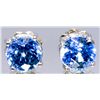 Image 1 : Tanzanite Stud Earrings  3.0 ctw 14KW