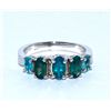 Image 1 : Paraiba Tourmaline Alexandrite 1.23 ctw Ring 14KW