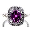 Image 1 : Ceylon Pink Sapphire  2.81 ctw Diamond Ring 14KW