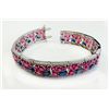 Image 1 : BLUE SAPPHIRE 15.15CT / RUBY 26.22CT, 14K W/G BRACELET 25.87GRAM / DIAMOND 2.65CT