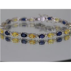 Blue/Yellow Sapphire w/ Dia Bracelet